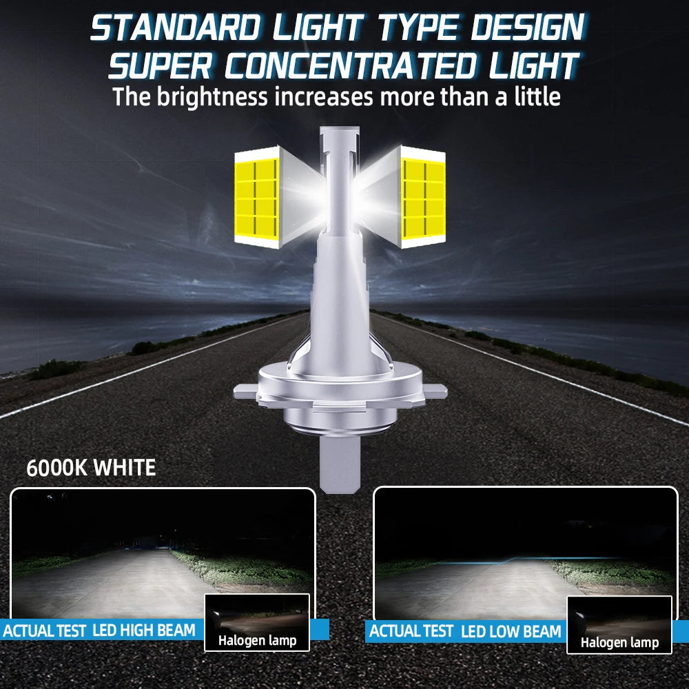 H7 LED H11 Bulb Headlight 56000LM 80W Kit Mini Wireless 6000K CSP for Car Headlamp 9005 9006 12V Auto Lamps H4 Turbo Led