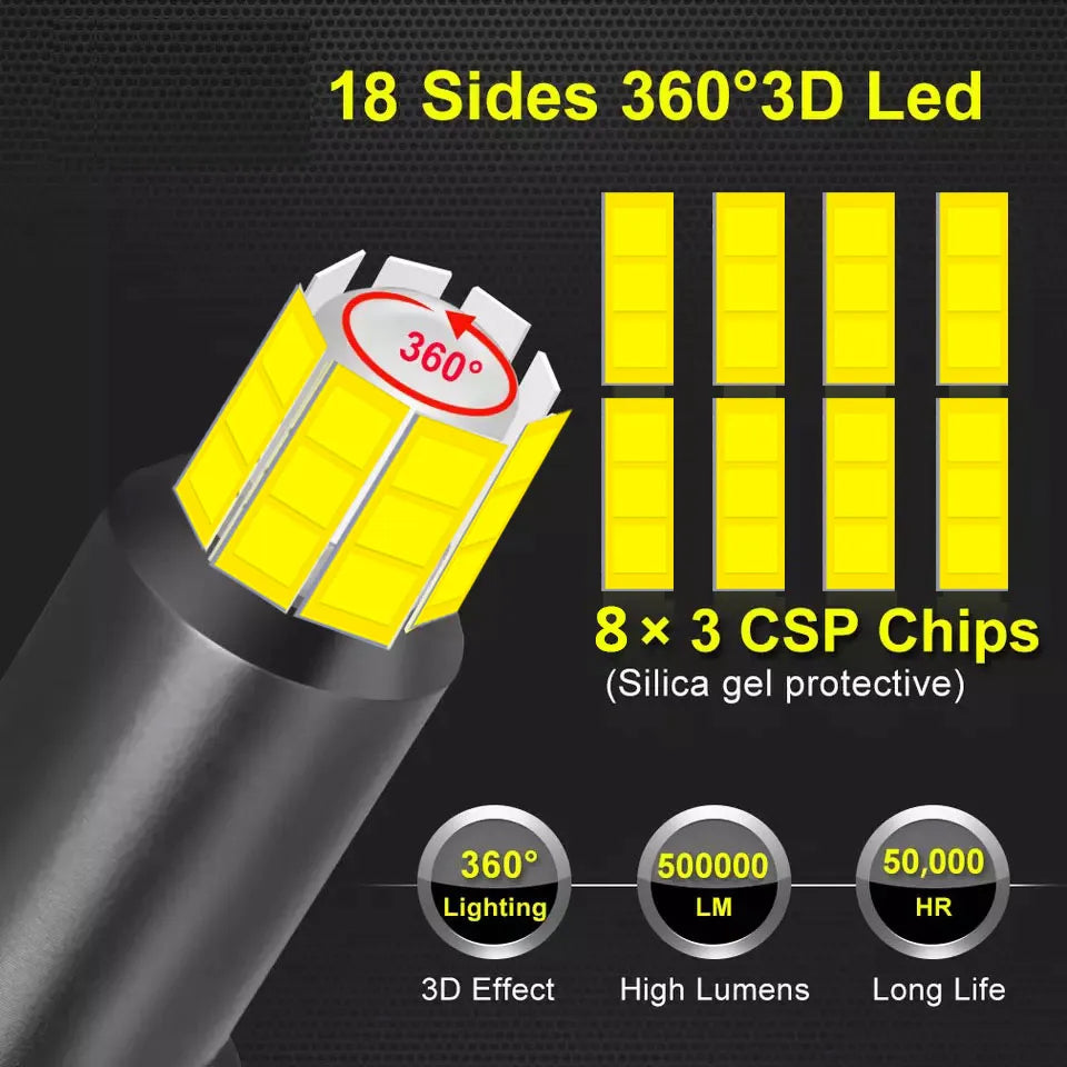 3D 360 H7 Led Canbus Car Headlights Bulb 520000LM 800W H11 H4 H1 HB3 9005 HB4 9006 9012 Automotive Fog Lights Turbo Lamp