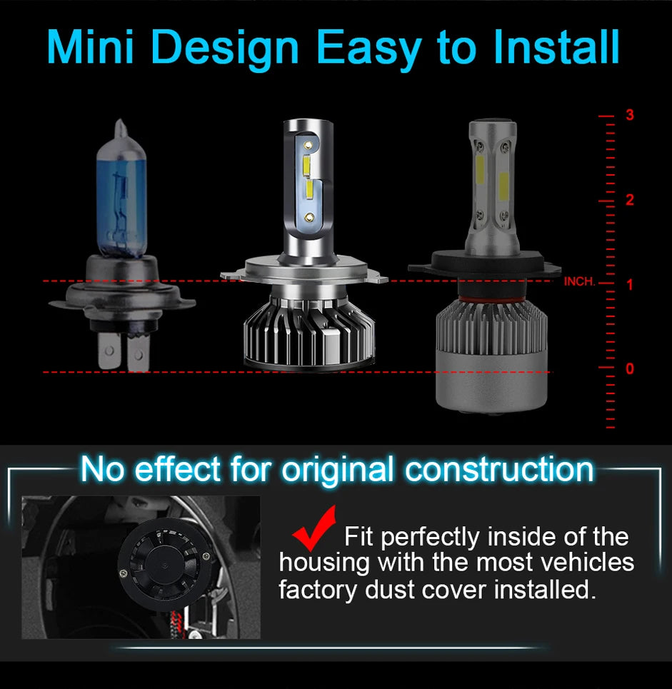 Car Headlight 26000LM 130W CSP H4 LED H7 Canbus H1 H3 H8 H11 9005 9006 3000K 6000K Car Auto Headlamp Led Lights For Car