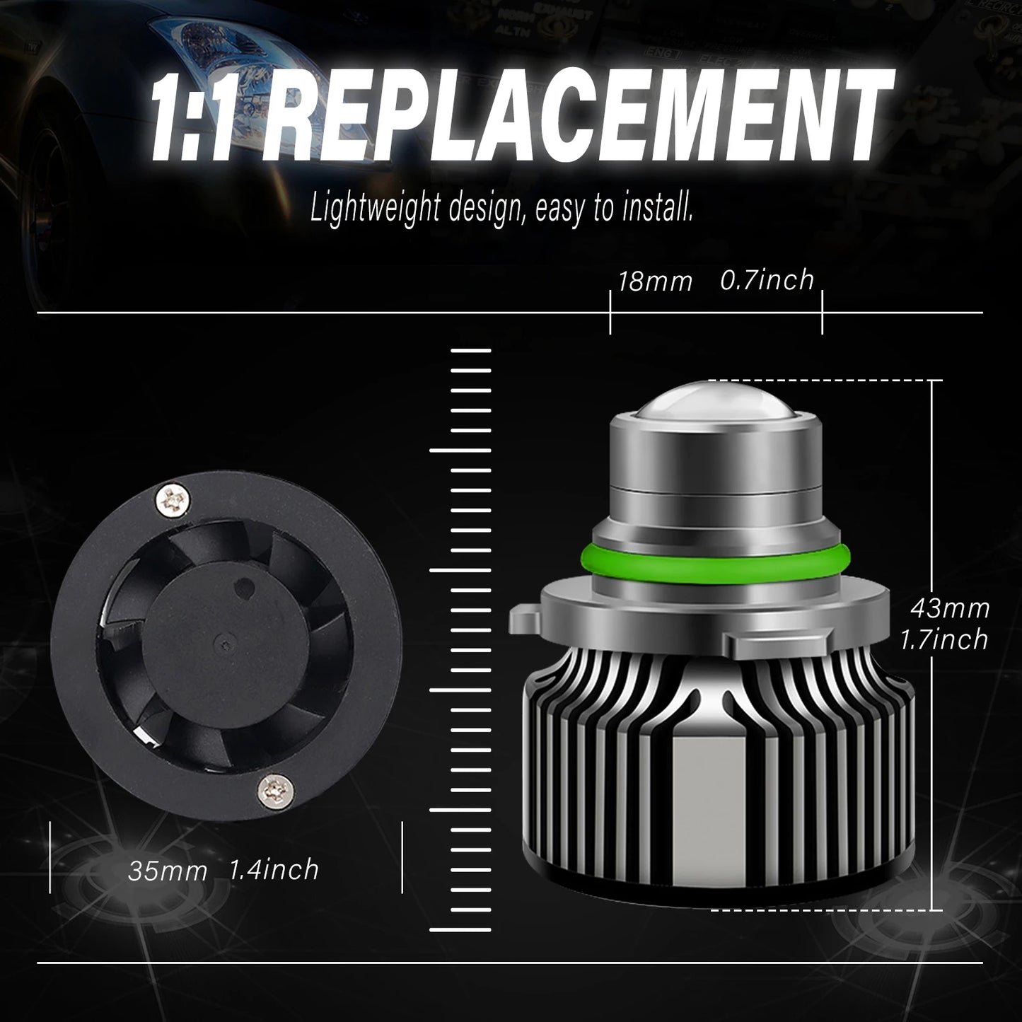 H8 H7 H11 LED 9005 HB3 9006 HB4 Car LED Canbus Powerful Fog Light Bulbs 3000K 6000K 8000K 100W 12V Lens Fog Lamp Bulb