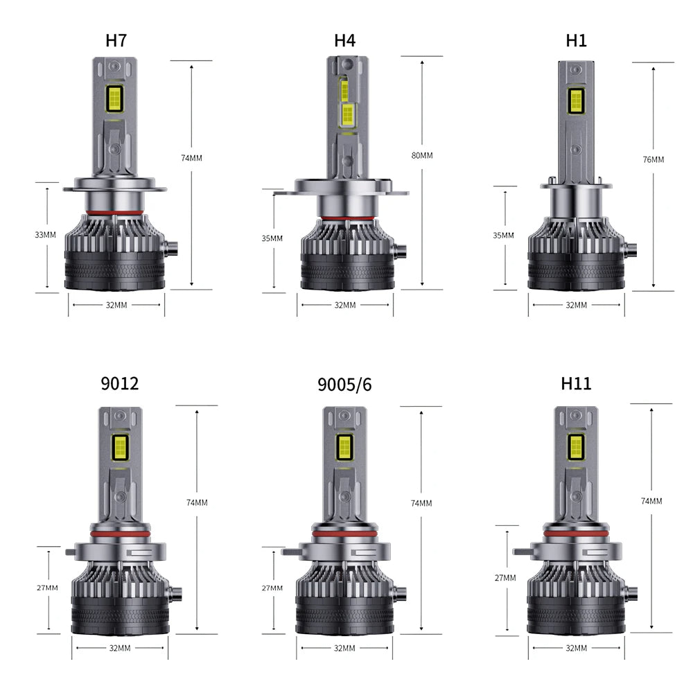 420000LM H7 H4 H11 LED Headlight 520W High Power H1 H8 H9 HB4 HB3 9005 9006 9012 Turbo Lamp 6000K 12V Car 24V Truck Light