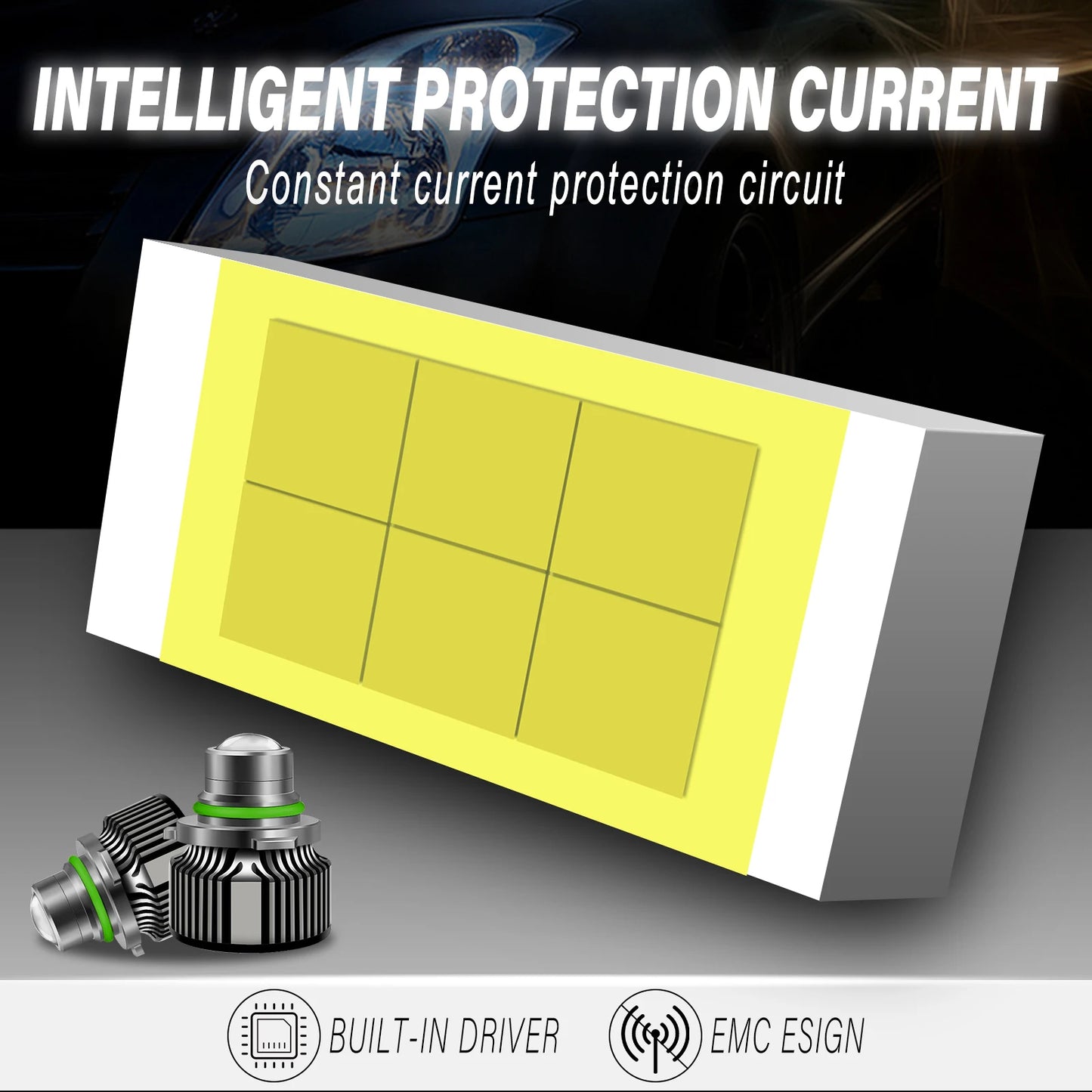 H8 H7 H11 LED 9005 HB3 9006 HB4 Car LED Canbus Powerful Fog Light Bulbs 3000K 6000K 8000K 100W 12V Lens Fog Lamp Bulb