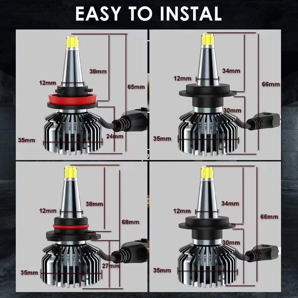 360º Car Headlight Bulb H7 LED 100000LM 120W H1 H11 H3 9005 HB3 9006 HB4 9012 D1S D2S 360000LM 6000K 12V Lamp Fog Light