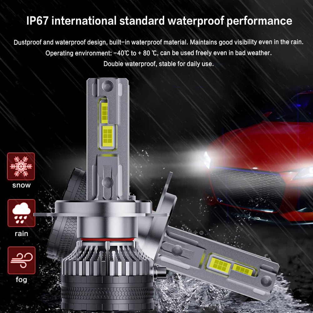 420000LM H7 H4 H11 LED Headlight 520W High Power H1 H8 H9 HB4 HB3 9005 9006 9012 Turbo Lamp 6000K 12V Car 24V Truck Light