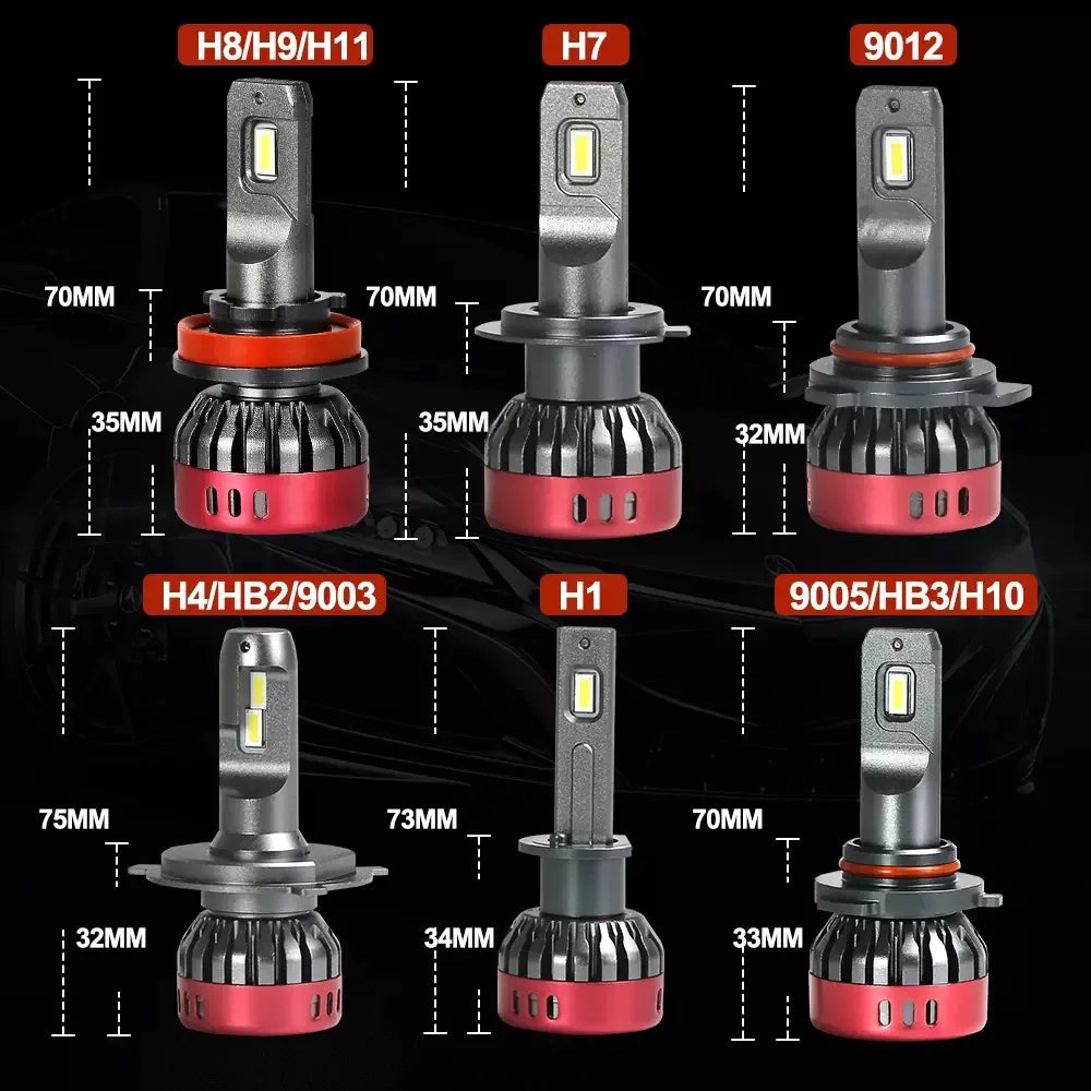 Auto Lamps LED Chip 120000LM 300W H1 H4 H7 H8 H11 9005 HB3 9006 HB4 Car Led Headlight Bulb Fog Light 6000K Conversion Kit