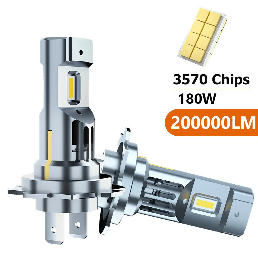 LED Head Light H4 H8 H11 9012 LED H7 Headlight Bulb CANBUS 180W 200000LM 9005 Car Lamp for BMW Ford Benz Renault VW Audi