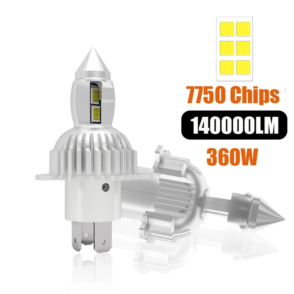 H4 Bulb Led Headlight 9003 Hb2 Light Car 360w 140000LM Lamp Super Bright Fog Motocycle Headlight 12v 6000K