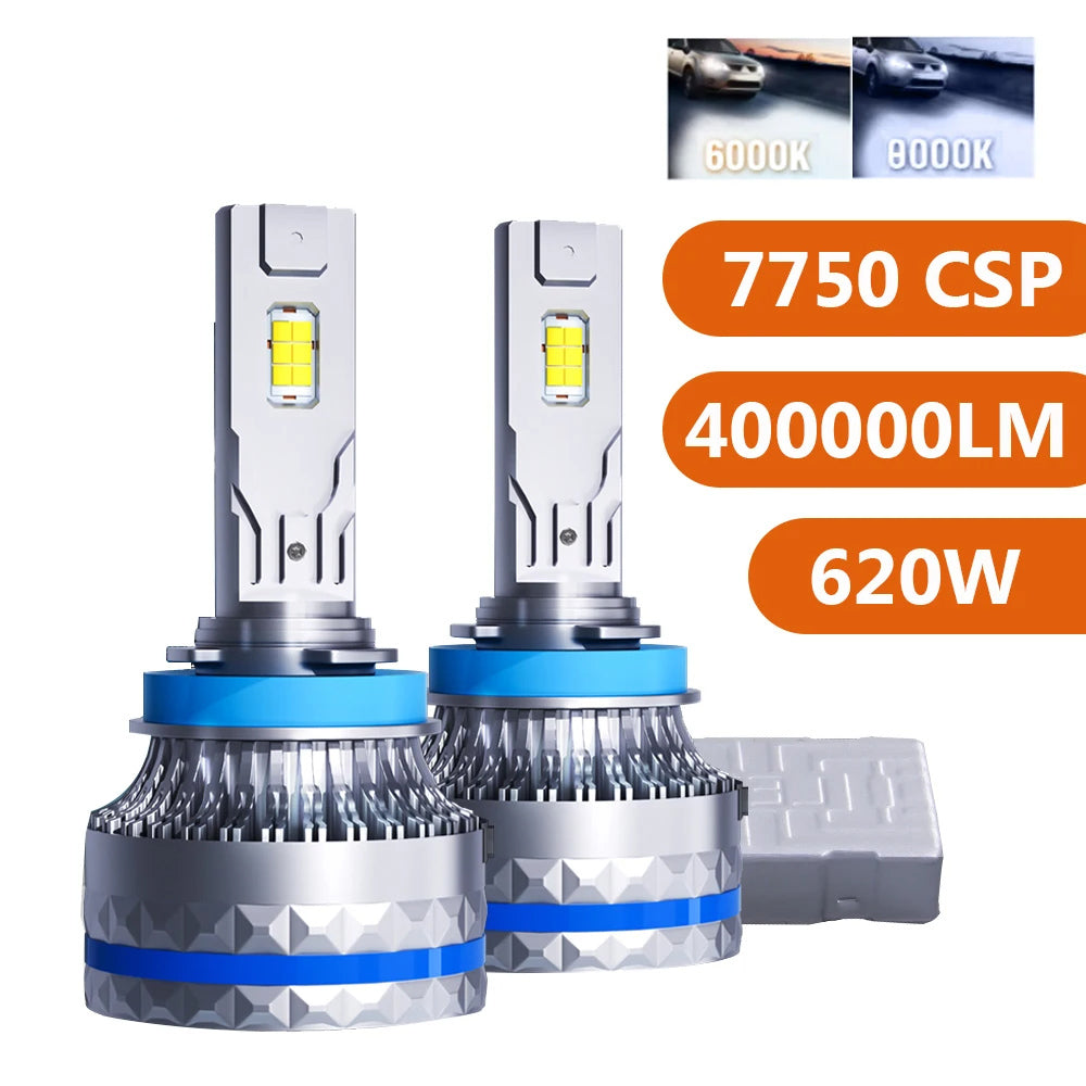 H7 LED Canbus 620W 400000LM H4 LED H11 H1 HB3 9005 HB4 H8 HIR2 9012 Car Headlight Bulb Motorcycle 6000K 12V 24V