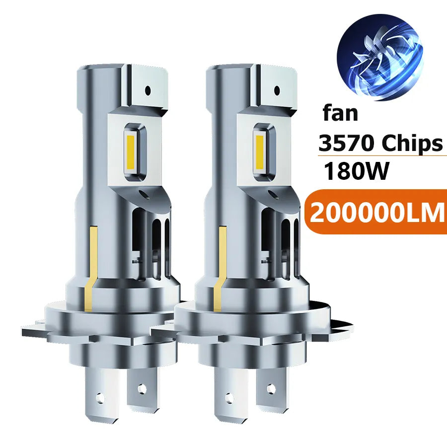 Mini H7 LED Headlight Bulbs 200000LM 180W H4 H11 H1 9005 HB3 9006 HB4 6000K LED Canbus CSP Chips 1:1 Size Fog Car Light