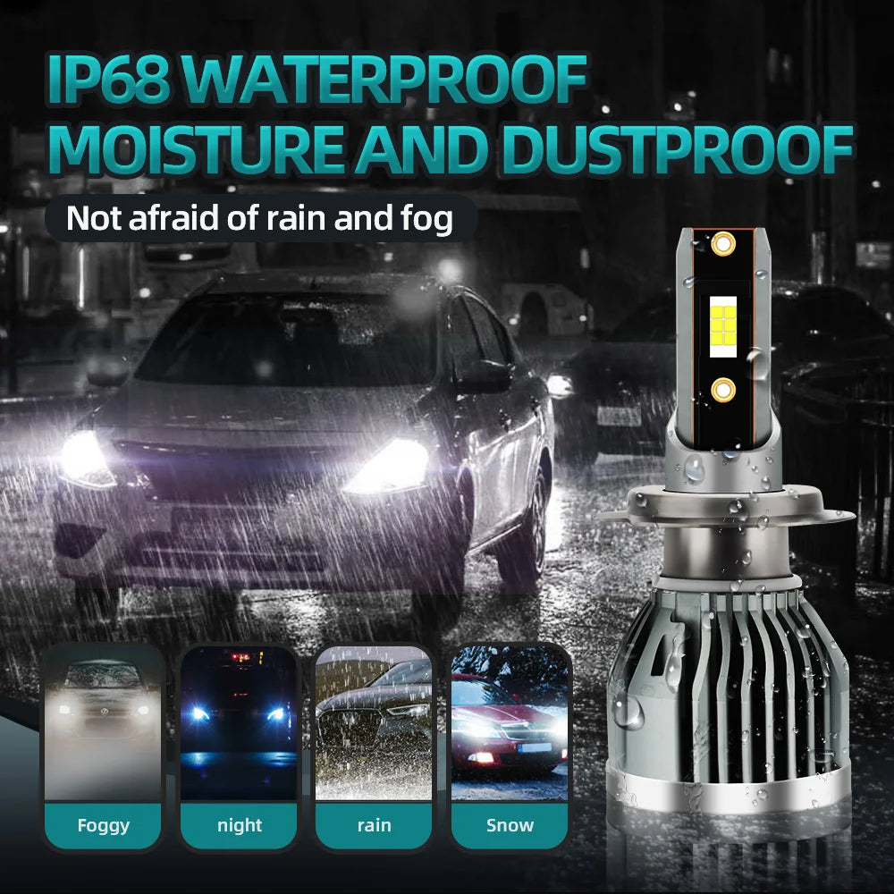 H4 LED Headlight 64000LM CSP Chip LED H7 H1 H11 H8 H9 9005 9006 HB3 HB4 180W 6000K 8000K PTF Ice Bulb Fog Light