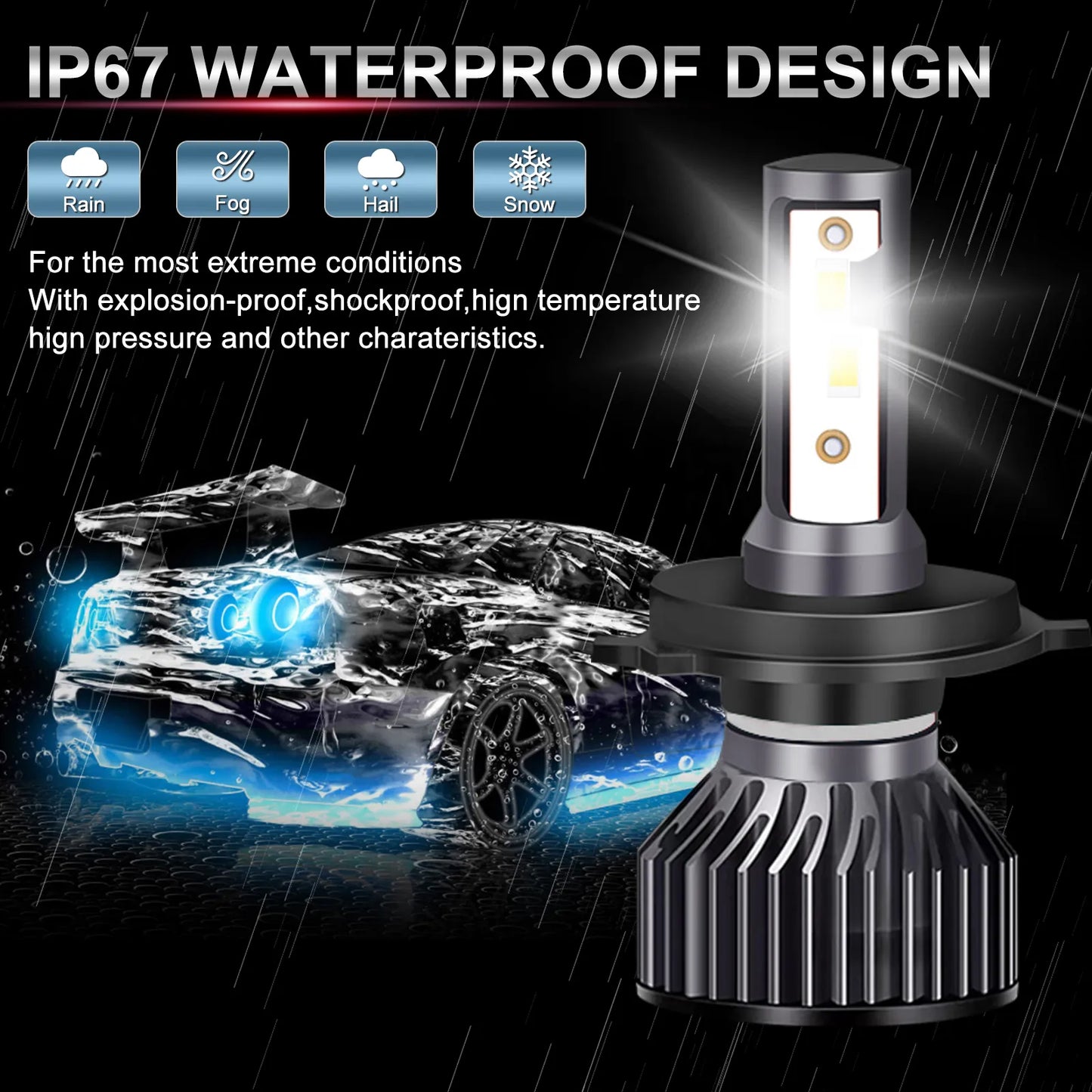 H7 Led Headlight Turbo 160000LM 180W 3570 Chips H1 H4 LED Bulbs Lamps 4300K 6000K 8000K 80000LM 80W H8 H9 H11 Fog Lights