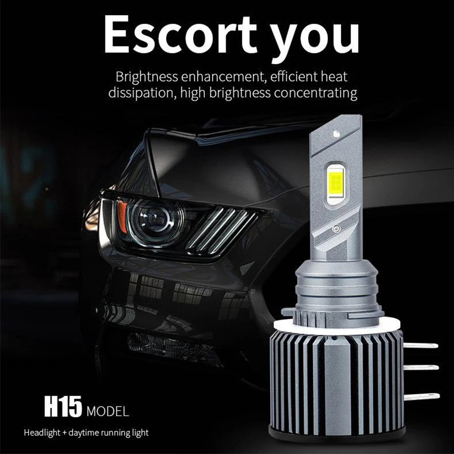 High Beam Lamp 46000LM 120W H15 LED Canbus No Error Car Daytime Running Lights For Audi Mercedes Benz BMW Volkswagen Golf